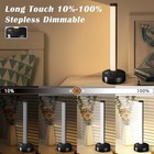 Type-c Rechargeable Cordless Led Table Lamp  Stepless Dimming With 1-pack Black