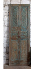 Antique Carved Solid Wood Barn Door Dusty Blue Sliding Hinged Single Door 80x28