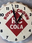 Vintage 1950 s Royal Crown Cola Bottle Cap Clock Tommy Tucker Plastics Works 
