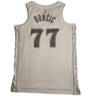 Nike Nba Don  i   Mavs  77 Men s Sz M White grey Jersey City Edition Free S h Nwt
