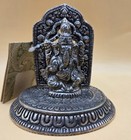 Hinduism Ganesh Murti Ganesha Idol Ganpati Bhagwan Silver Statue 3-1 2  H  New