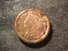 1853 Low Grade Full Dated Coronet Braided Hair Half Cent Msz