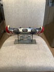 Metal Canoe W oars -tealite Holder