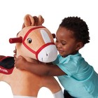 Radio Flyer Boots Rolling Pony Plush Ride On Horse Tan Red Ages 1-3 Years