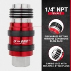 5 In One Universal Quick Connect Industrial Coupler  1 4  Female Npt  Air Hose C