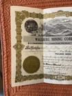Wallberg Mining Corp - Sacramento  Ca - Gold Mine Stock And Certificate  Receipt