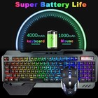 Wireless Gaming Keyboard And Mouse rgb Backlit Rechargeable Keyboard Mouse With