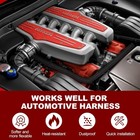 Car High Temperature Braided Wire Loom Black Split-sleeve Heat Resistant Cover