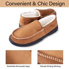 Mens Moccasin Slippers Indoor Outdoor House Slippers Warm Plush Fuzzy Memory    