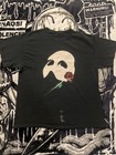 Phantom Of The Opera Mask Rose Graphic Black Men s Vintage T-shirt Cotton