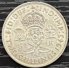 1943 Great Britain Silver Two Shillings Au Au 