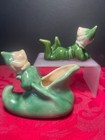 Vintage Pixie Elves By Walker Pottery Set Of 2 Made In Japan 1950 s
