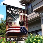 Always Remember Our Heroes Flag 3x5 Ft Outdoor Double Sided Large Memorial Da   
