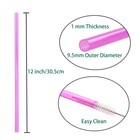 10 Pack 12 Inch Reusable Plastic Straws For 40oz Tumbler Cup With Cleaning Brush
