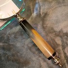 4 Inch Round Handheld Magnifying Glass With Horn Style Bone Handle Vintage