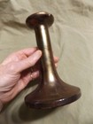 Antique Single  6 25  Porcelain Candlestick Copper Lustre Glaze Signed Kpbc 1928