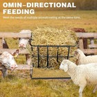 Hay Feeder 2 In 1 Hay Rack  Wall Mount Goat Horse Feeders  Heavy Duty Steel Tray