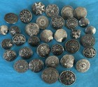 Vintage Pewter Buttons  30   Norwegian Factory Errors  Crafts  