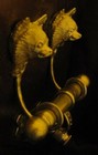Chihuahua  Long Hair  Bronze Duet Door Knocker