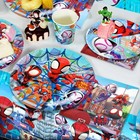 Spiderman Birthday Party Set 114pcs Plates Cups Balloons Banner Backdrop