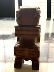 Vintage 4 Inch Tall Hawaiian Milo Wood Tiki  Hawaii