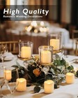 24 Pack Ivory Flickering Led Flameless Votive Candles - Safe   Elegant