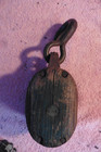 Antique 10  Wood And Metal Block   Tackle Double Sheave Pulley Unbranded