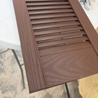 Mid America  Louver Vinyl Shutters 12 X 36 Federal Brown Pair