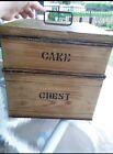 Farmhouse Antique  Metal Cake Chest Two Tiered Carrier  1920s  bread Box 