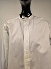 Men   s Vintage 1940   s Band Collar White Shirt Old Store Stock