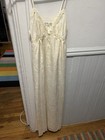 Christian Dior Lingerie Ivory Lace Trim Slip Nightgown Chemise