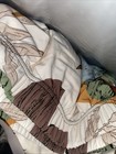 Plus Size 20 2x Elastic Waist Print Maxi Skirt Brown Green Floral Cream Swing