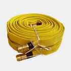 Forestry Grade 3 4  Lay Flat Fire Hose With Garden Hose Thread  Yellow 250 Psi