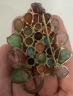 Pretty Antique Chinese Gemstone Bouquet Pin