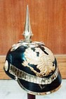 Antique Collectibles German Leather Pickelhaube Imperial Leather Starp Helmet