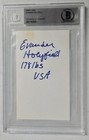 Evander Holyfield Signed 3x5 Index Card Boxing Beckett Encap Auto Usa 178 Lbs