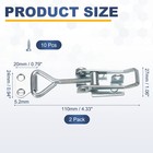 2pack 4001 Carbon Steel Adjustable Toggle Latch W Hole  Silver