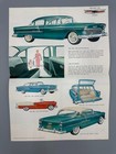 1955 Chevrolet Automobile Car Advertising Fold Out Brochure Vintage