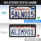 2pcs Matte Black Rust-proof Aluminum License Plate Frames