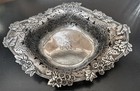 Ornate Theodore Starr Sterling Silver Articulated Repousse Bowl Floral 351 Gr