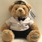 Carnival Radiance Hand Made Captain Bear Plush Small 10 In  Tan Brown Bow Tie