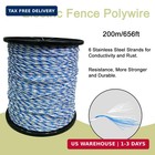 Electric Fence Wire  656 Feet 200 Meters With 6 Stainless Strands  Good Rust Res