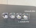 4pc Set Dollhouse Miniature Clear Cat Mug - Assorted 1 12 Scale Fast Us Shipping