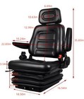 Suspension Adjustable Forklift Tractor Seat Backrest Armrest Safety Belt Us