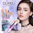Makeup Brushes 15pcs Premium Synthetic Bristles Crystal Handle Set Kabuki Fou   