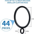 44 Pack Black Metal Curtain Rings With Eyelets 1 5  Id Fits Up To 1 2  Rod