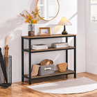 Industrial Console Table With 3-tier Storage