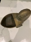 Vintage Nautilus Shell Shaped Brass Decorative Bowl dish planter Approx  10  L