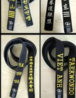 Martial Arts Karate Taekwondo Judo Double Wrap Solid Black Belts Embroidered