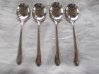 4 Is Wm Rogers   Son Exquisite Round Soup Bullion Spoon Silverplate Flatware